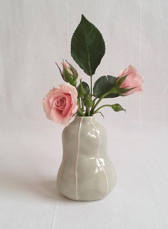 torso bud vase gray torso bud vase gray